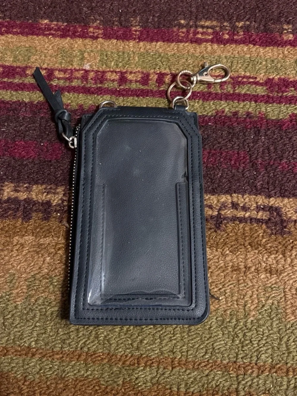 Black Sunflower Phone Crossbody Wallet with Zipper Pocket